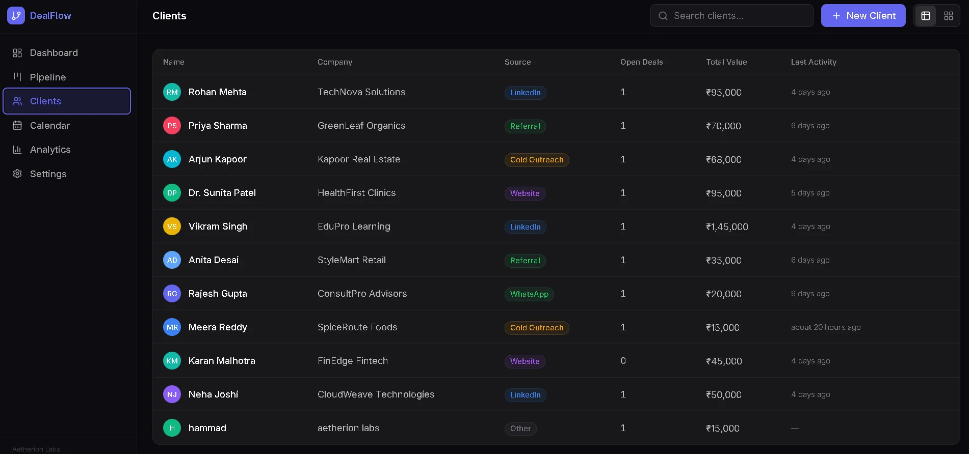 DealFlow CRM supporting screenshot 3