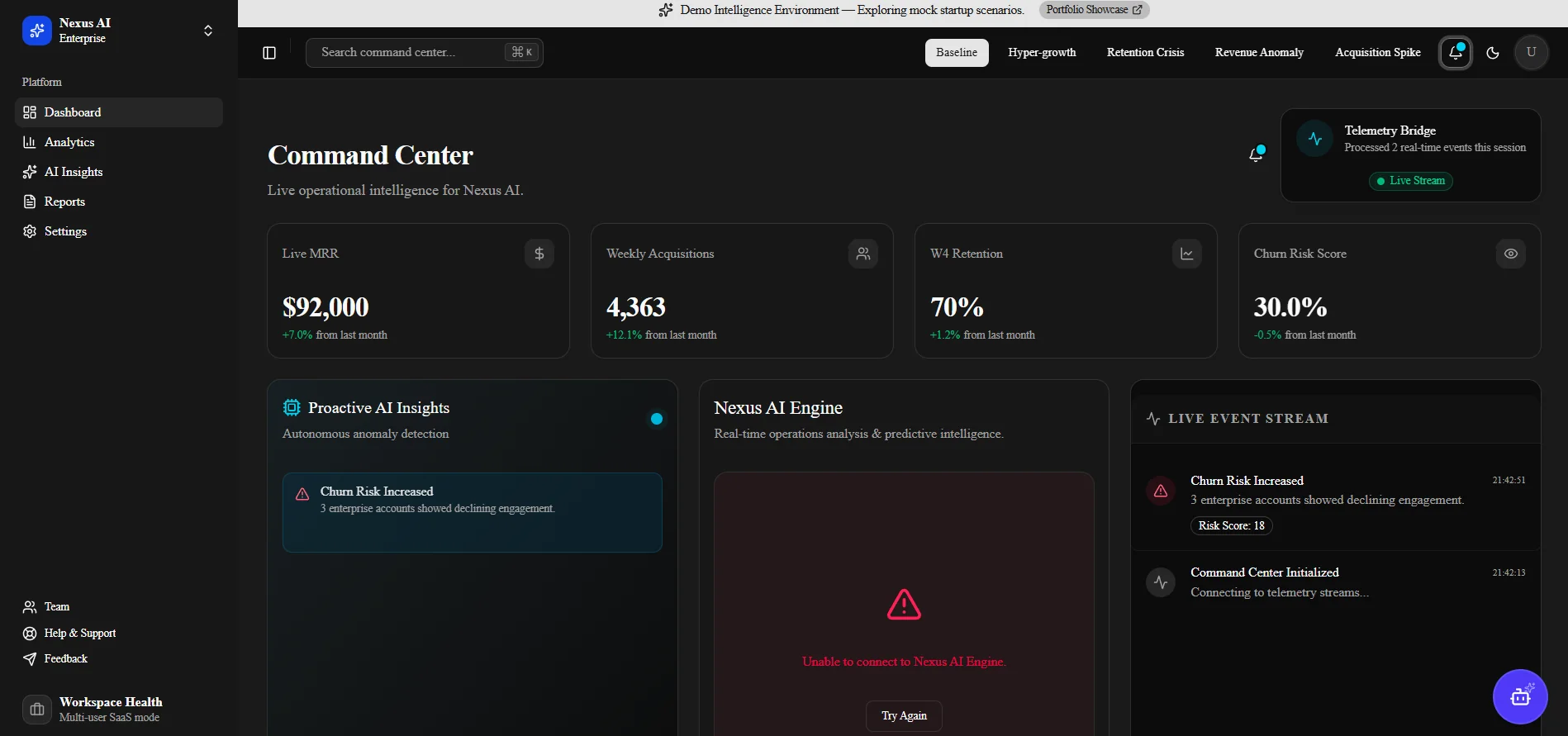 Nexus AI Ops screenshot