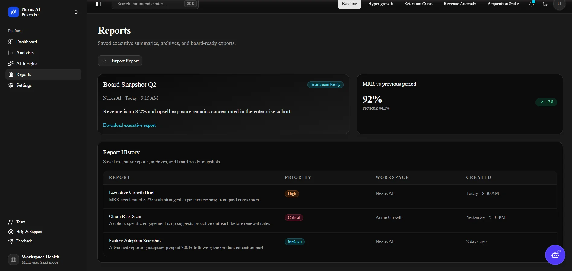 Nexus AI Ops supporting screenshot 3