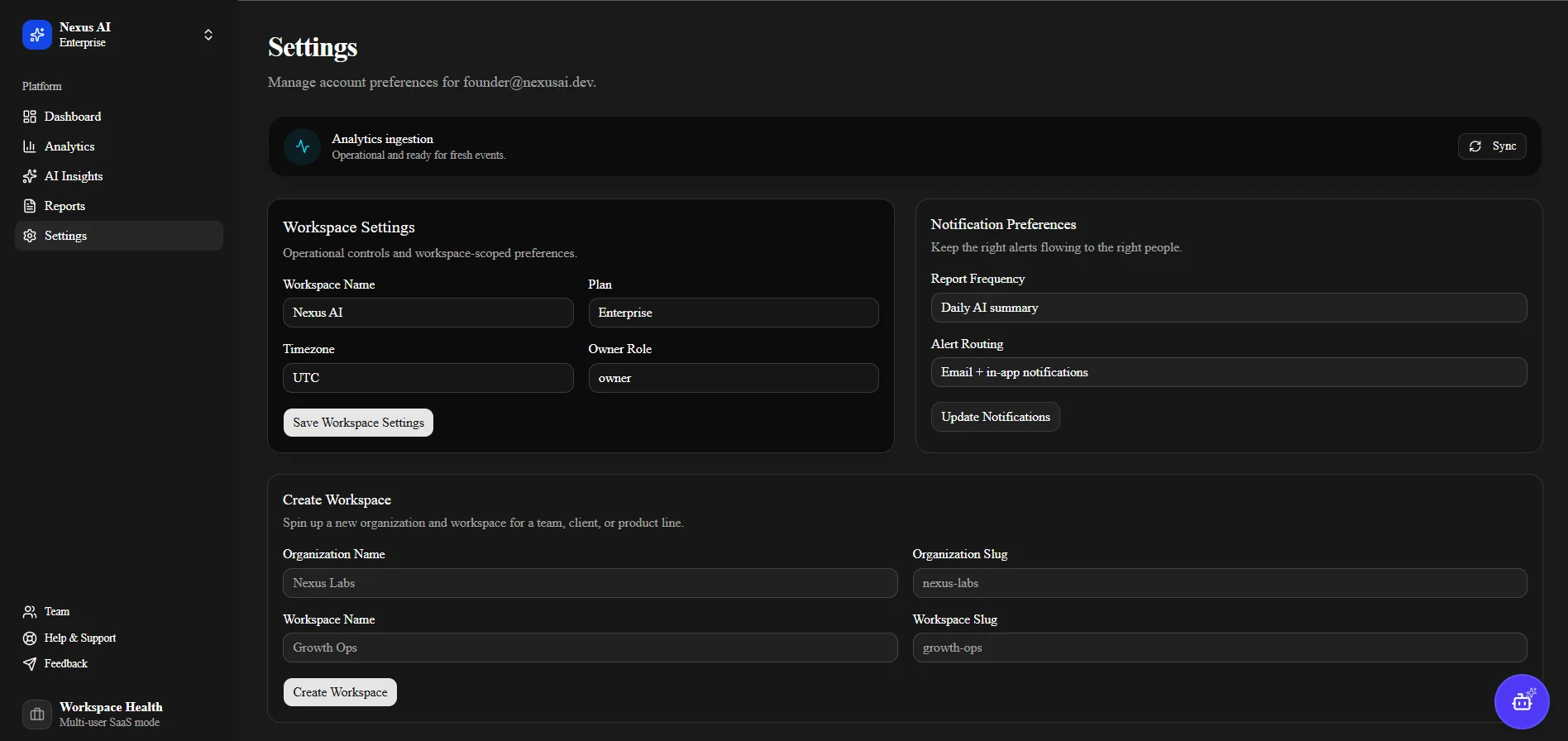 Nexus AI Ops supporting screenshot 4